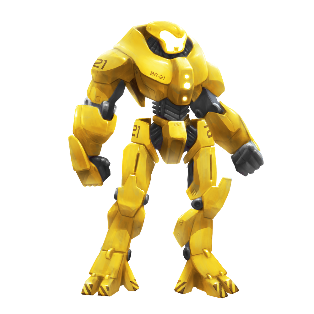 Robotron de cor amarela